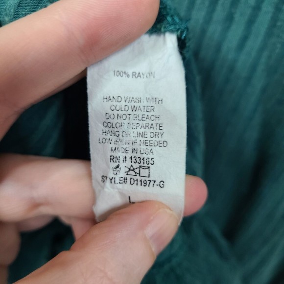 Altard State Green Boho Handkerchief Knee Length Dress Womens Large - Picture 6 of 6